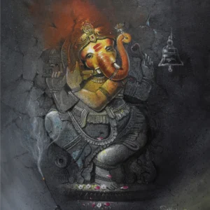 Image: Baasuri Ganesha Canvas Painting
