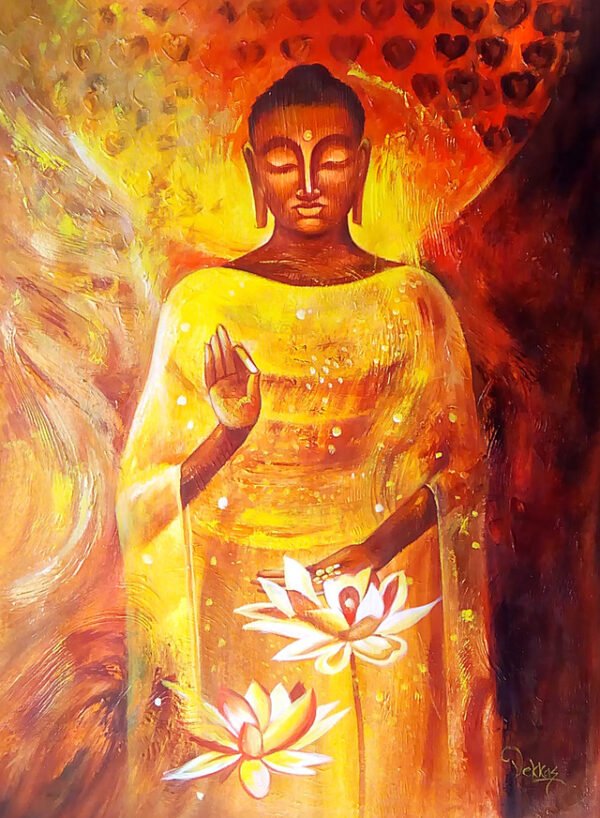 Image: Standing Buddha Canvas Painting