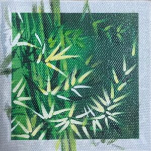 Image: Lucky Bamboo Tree Canvas Painting