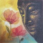 Image: Peace canvas painting with Buddha