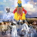 Image: Pandurang Canvas Painting with his pilgrims