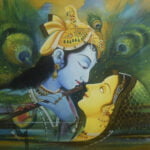 Image: Radha Krishna with a peacock feather