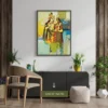 Image: Radha Krishna Love Canvas Painting room view