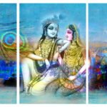 Image: Radhe mohan canvas painting. Radha Krishna painting