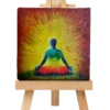 Image: Small Canvas Painting of Meditation and Buddha on a eazel