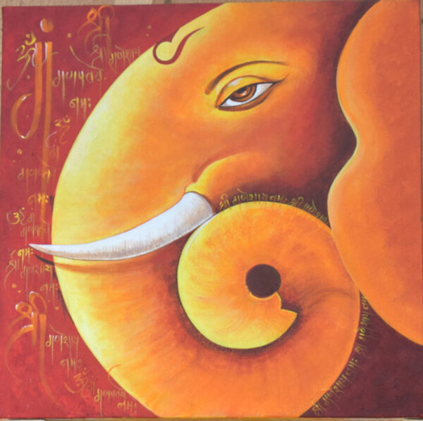 andmade ganesha painting for home décor