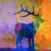 handmade deer painting on canvas modern wildlife wall art