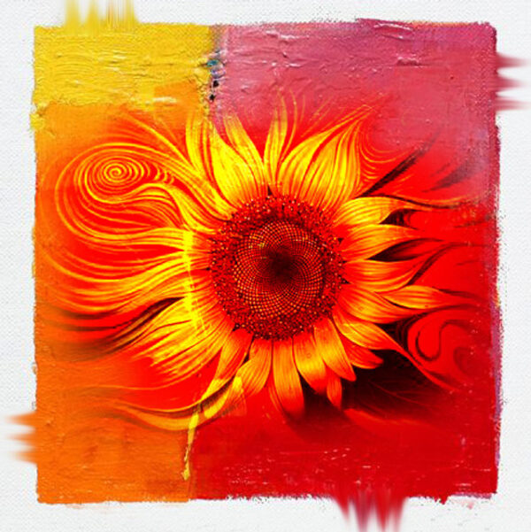 Radiant Core- Abstract Sunflower Energy