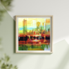 “modern city canvas wall art living room India”