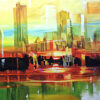 “modern city canvas wall art living room India”